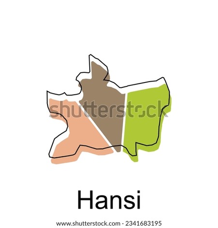 Map of Hansi modern outline, High detailed vector illustration Design Template, suitable for your company