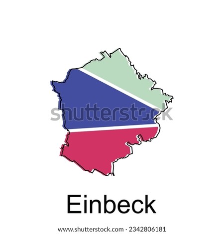 Einbeck map. vector map of the German Country. Borders of for your infographic. Vector illustration design template