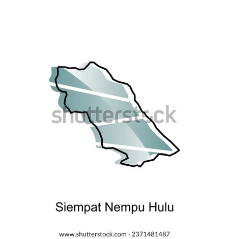 Map City of Siempat Nempu Hulu Logo Vector Design. Abstract, designs concept, logos, logotype element for template.