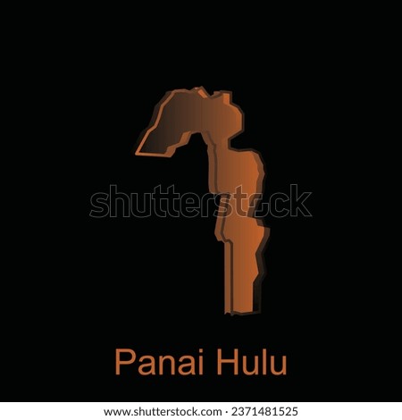 Panai Hulu City map of North Sumatra Province national borders, important cities, World map country vector illustration design template