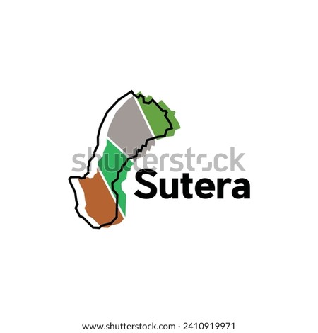 vector Map City of Sutera modern outline, High detailed vector illustration vector Design Template, suitable for your company