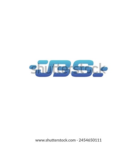 Modern Initial JBS Tech Letter logo with simple icon, Technology minimalist logo for your company