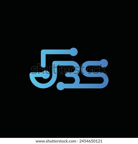 Initial JBS Technology line logo design, Usable for Business sport, technology, fashion, digital And future creative logo