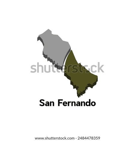 San Fernando map. vector map of Philippines capital Country colorful design, illustration design template on white background