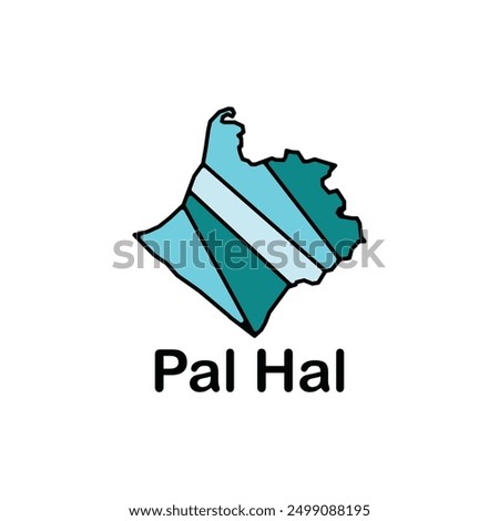 Pal Hal map. vector map of Cambodia Country colorful design, illustration design template on white background