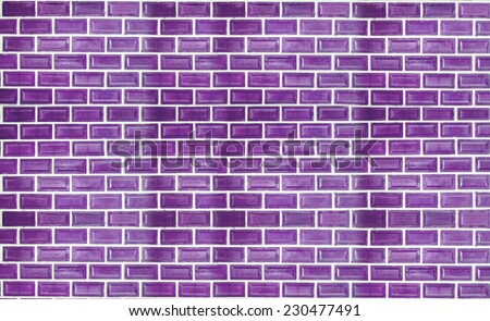 Purple brick wall background texture.