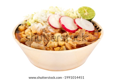 Similar – Image, Stock Photo Pozole typical mexican food