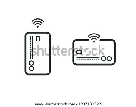 CREDIT CARDS WITH WI-FI FUNCTION ICON
