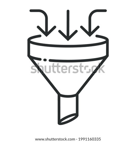Funnel icon with arrows indicating filtering