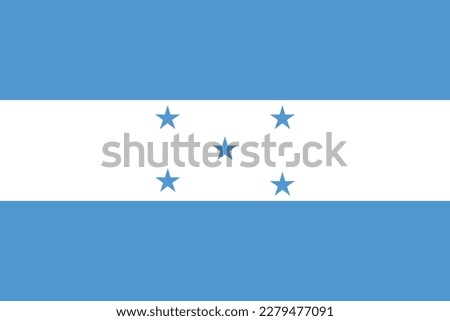 Honduras flag. National Honduras flag. vector