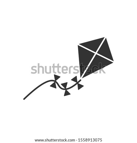 Kite icon vector. Kite vector sketch icon isolated on background.