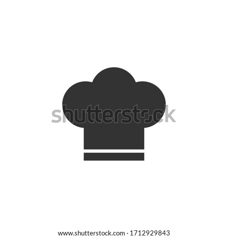 Modern vector black chef hat icon