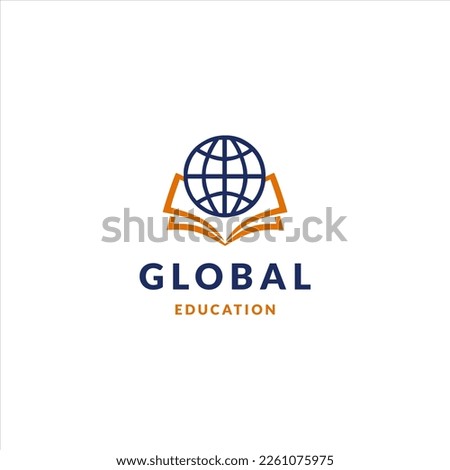 education logo design. Vector illustration book, globe, modern logo design vector icon template