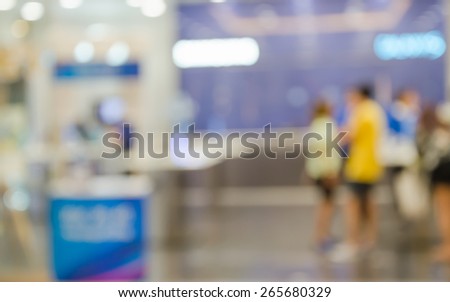 Blurred of people walking in shopping center,test mobile phone shop.