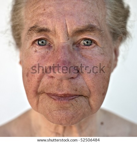 Frontal Portrait Of A Senior Woman Stock Photo 52506484 : Shutterstock