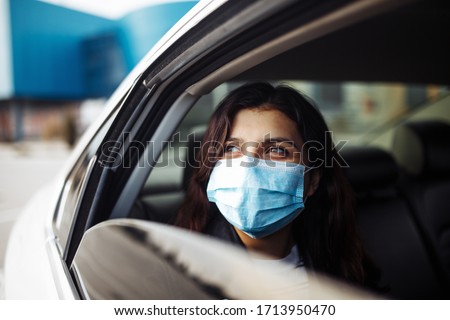 Similar – Image, Stock Photo Masks in the car ffp2