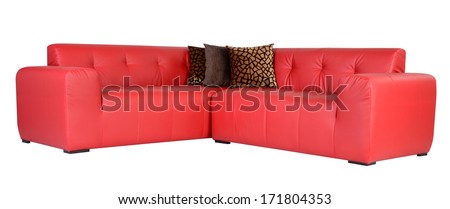 Living room furniture. Couch against white background.
