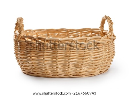 Similar – Image, Stock Photo A straw basket a peshtemal cotton towel left on the sand of a wild beach