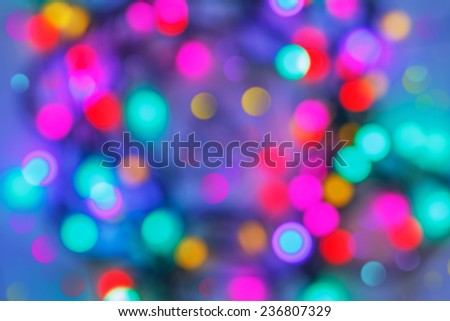 Beautiful Defocused abstract bokeh for use at graphic design, Beautiful Background of holiday lights
