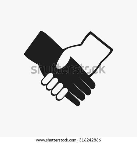 Black Holding Hands Icons Set. Vector Illustration Eps10 - 316242866