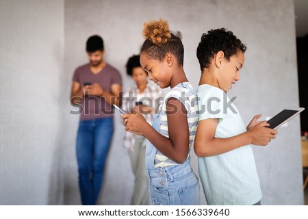 Similar – Image, Stock Photo Children havig fun on the beach at sunset