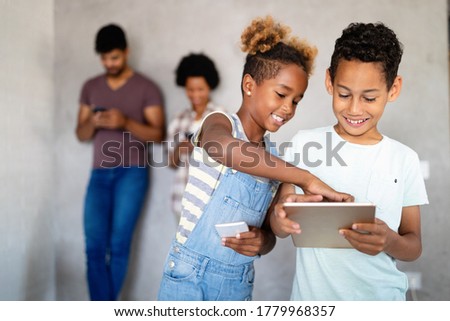 Similar – Image, Stock Photo Children havig fun on the beach at sunset