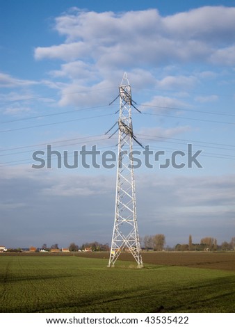 Traditional pole and wires for electricity delivery in rural thinly populated area