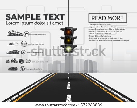 Similar – Image, Stock Photo trolley car traffic signal on the street in Bilbao city Spain, tram signal