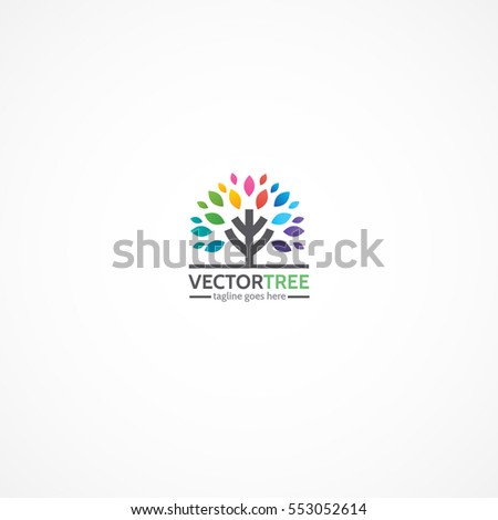 Vector Tree Logo. - 553052614 : Shutterstock