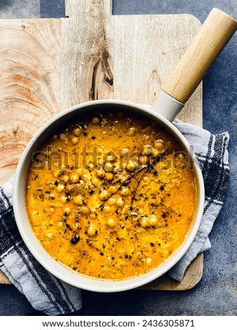 Similar – Image, Stock Photo Vegan food, chickpeas stewed with vegetables