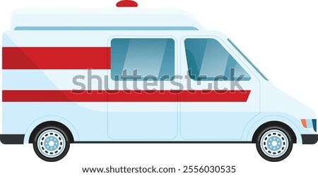 White ambulance van with red stripes parked and ready for rapid emergency medical transport, ensuring prompt care and highlighting the critical role of paramedics