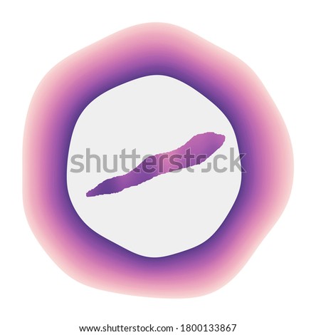 Cayman Brac icon. Colorful gradient logo of the island. Purple red Cayman Brac rounded sign with map for your design. Vector illustration.
