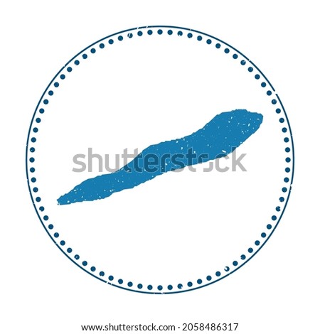 Cayman Brac sticker. Travel rubber stamp with map of island, vector illustration. Can be used as insignia, logotype, label, sticker or badge of the Cayman Brac.
