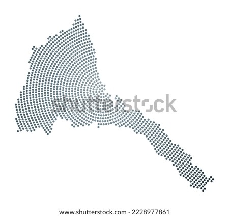 Eritrea dotted map. Digital style shape of Eritrea. Tech icon of the country with gradiented dots. Charming vector illustration. Stok fotoğraf © 