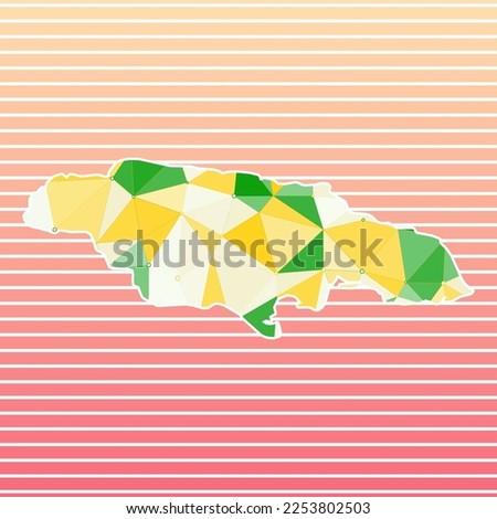 Jamaica vector illustration. Jamaica design on gradient stripes background. Technology, internet, network, telecommunication concept. Superb vector illustration.