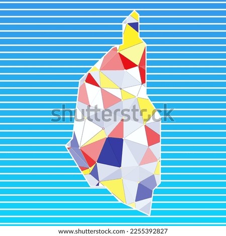 Kapas Island vector illustration. Kapas Island design on gradient stripes background. Technology, internet, network, telecommunication concept. Artistic vector illustration.