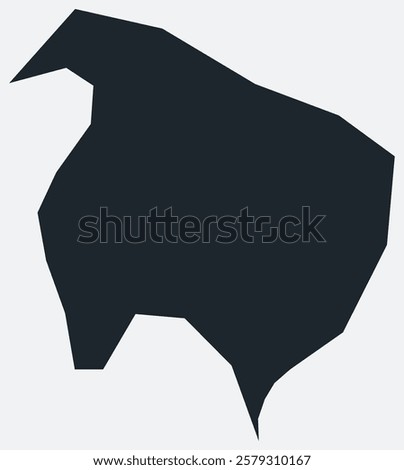 Norfolk Island map. Just a simple border map. Shape of the country. Flat blank Norfolk Island outline. Vector boundary illustration.