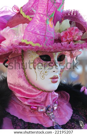Beautiful Mask. Venetian Carnival. Italy Stock Photo 22195207 ...