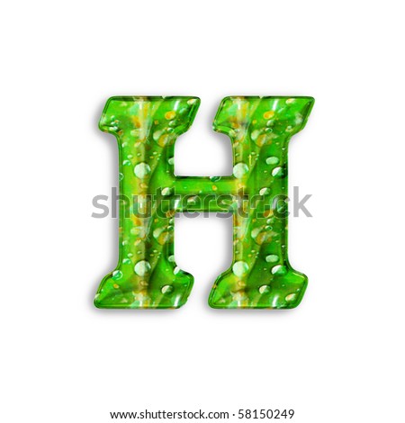 Letter H,Green Letter Stock Photo 58150249 : Shutterstock