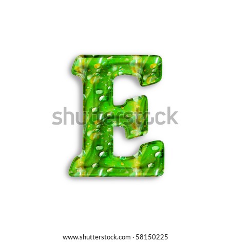 Letter E,Green Letter Stock Photo 58150225 : Shutterstock