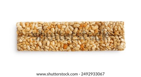 Similar – Image, Stock Photo Granola on a golden plate with a wooden spoon, rustic background