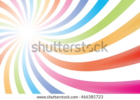 Background material wallpaper, swirl of rainbow colors of the straight line
