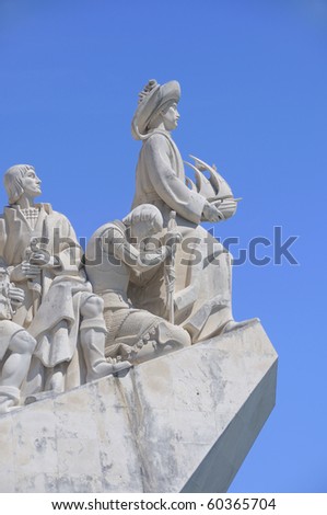 The Padrao dos Descobrimentos (Monument to the Discoveries), detail. It is located in the Belem district of Lisbon, Portugal
