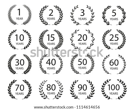 anniversary vintage badges download free vector art stock