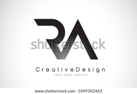 RA R A Letter Logo Design in Black Colors. Creative Modern Letters Vector Icon Logo Illustration. Stock fotó © 