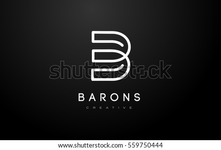 B Logo.B Letter Design Vector Illustration Modern Monogram Icon. Photo stock © 