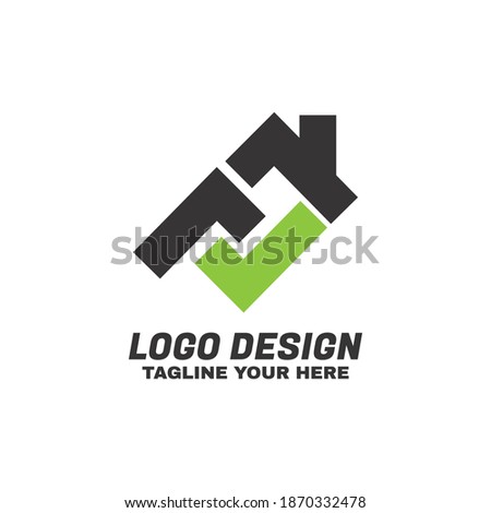 Illustration of graphic Real estate with check mark vector logo. Home with window and chimney on the roof, house with tick or checkmark symbol