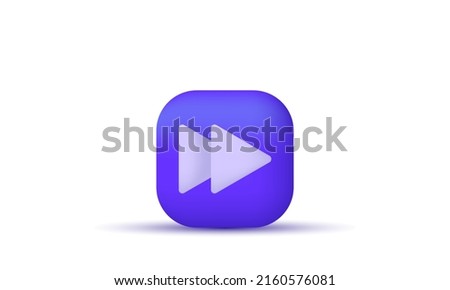 unique rewind button icon label 3d isolated on vector with isolated on white background.Trendy and modern vector in 3d style.