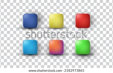 unique 3d minimal button social media icon design isolated on transparant background.Trendy and modern vector in 3d style.