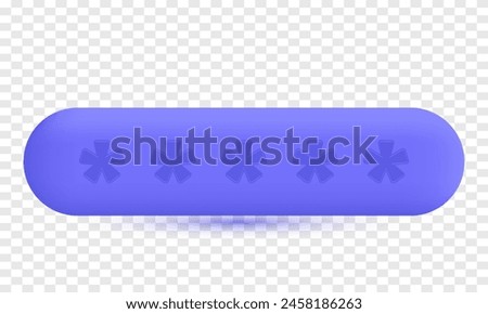 3d realistic icon modern purple locked password field vector design.vector icon 3d illustration